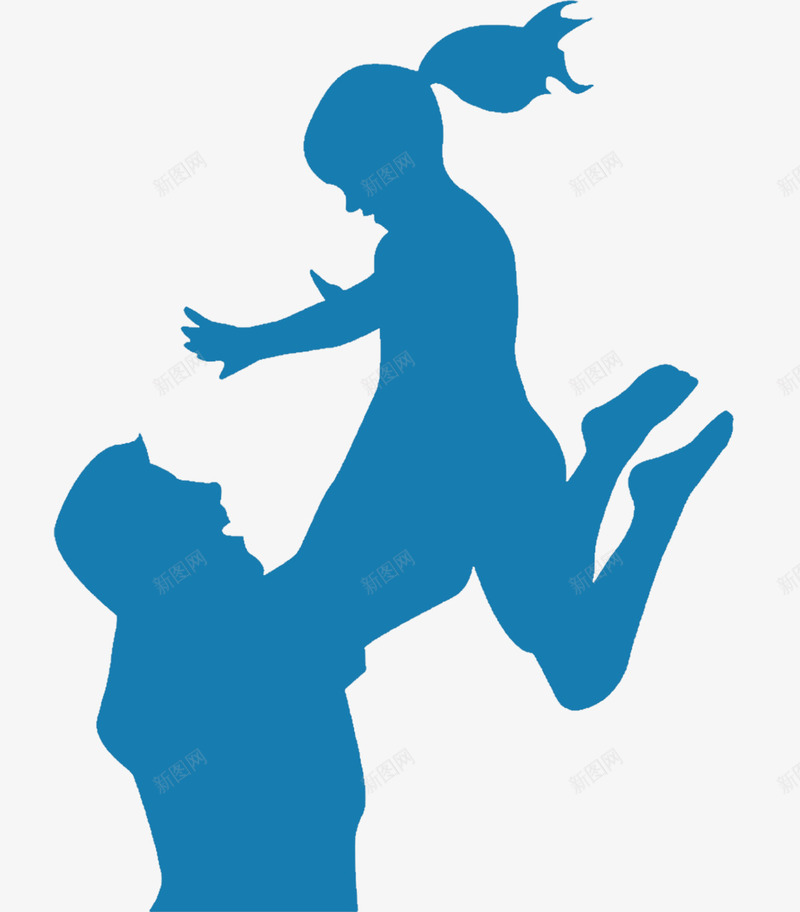 蓝色卡通父亲节父女剪影psd免抠素材_新图网 https://ixintu.com 剪影 卡通 父亲背影 父亲节 父女 父女背影 爸爸抱着孩子的背影 节日 蓝色 蓝色卡通父亲节父女剪影