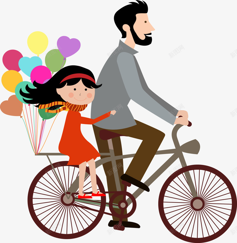 手绘父亲骑车载着女儿png免抠素材_新图网 https://ixintu.com 手绘父亲骑车载着女儿 手绘父亲骑车载着女儿矢量 父亲骑车载着女儿矢量 矢量手绘父亲骑车载着女儿