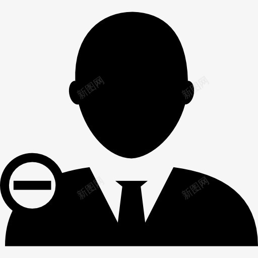 商人图标png_新图网 https://ixintu.com 人 优雅 删除 头像 用户 领带