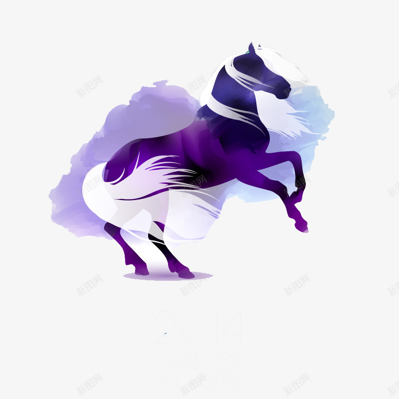 梦幻紫色骏马png免抠素材_新图网 https://ixintu.com 优雅 免费png 免费png图片 免费矢量 免费矢量素材 唯美 梦幻 马 骏马