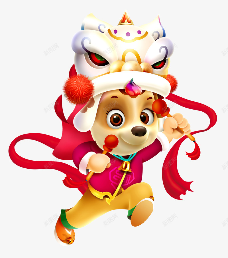 喜庆卡通小狗图png免抠素材_新图网 https://ixintu.com 2018春节 动物 卡通小狗png免抠图 喜迎狗年 欢庆春节 狗年贺岁