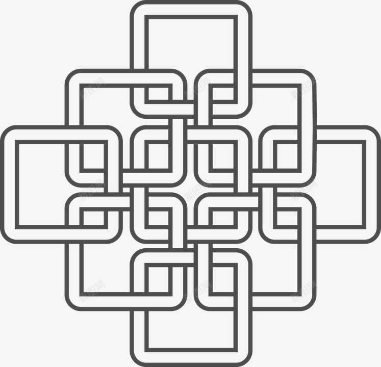 结黑白极简png免抠素材_新图网 https://ixintu.com 极简 结 黑白