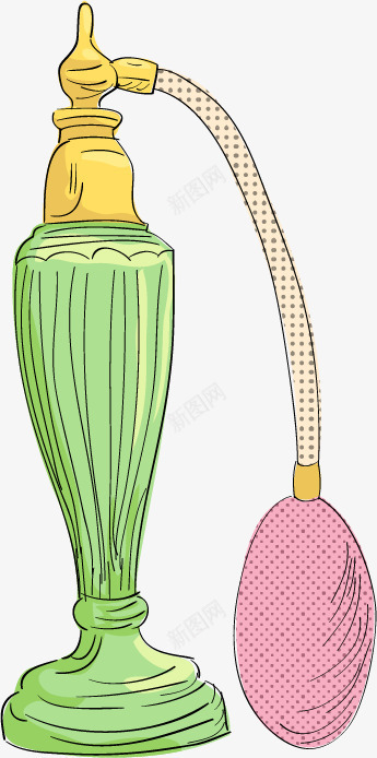 复古优雅香水瓶png免抠素材_新图网 https://ixintu.com 优雅复古 复古 复古香水 香水瓶