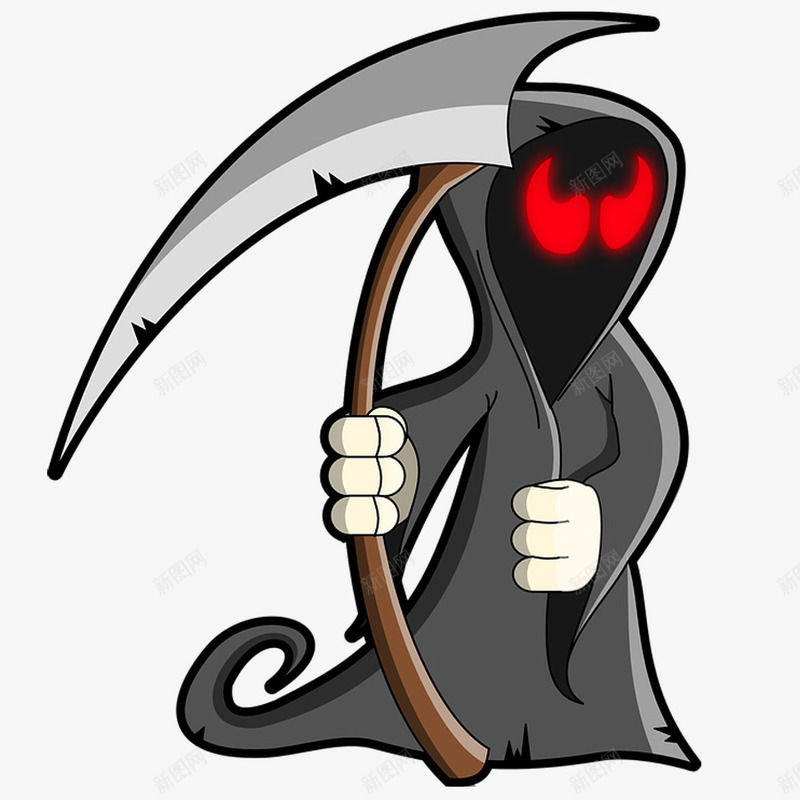 卡通死神来了人物png免抠素材_新图网 https://ixintu.com 恐怖 手绘 故事 死神