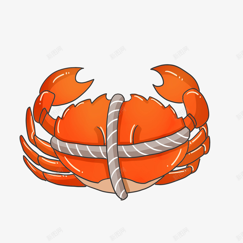 手绘螃蟹元素png免抠素材_新图网 https://ixintu.com 元素 免扣 手绘 螃蟹