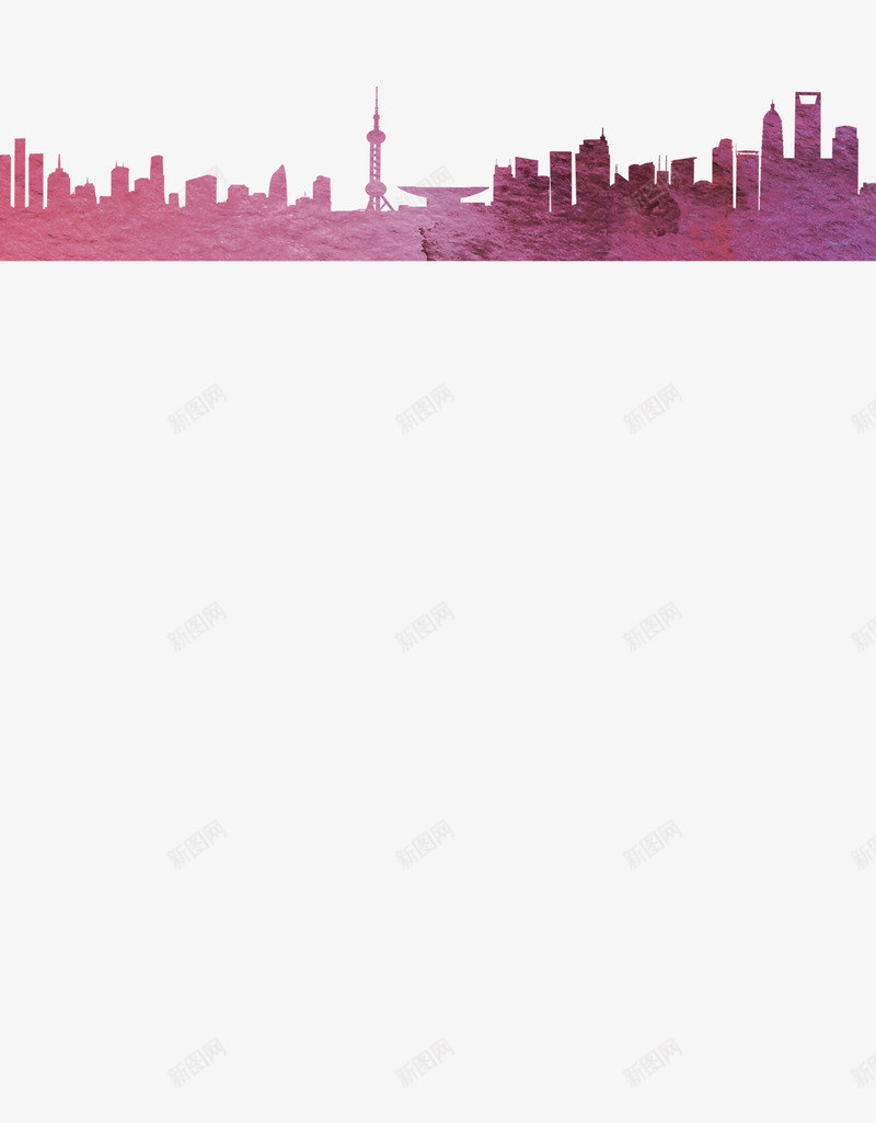 高楼装饰图案png免抠素材_新图网 https://ixintu.com 白底 红色 装饰图 高楼