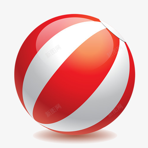 红白色样式卡通皮球png免抠素材_新图网 https://ixintu.com 卡通 卡通皮球 白色 皮球 红白色皮球 红色