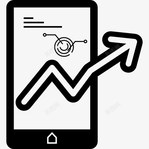 移动股票数据分析图标png_新图网 https://ixintu.com 提升 数据分析 界面 移动 符号 箭头