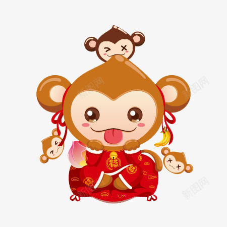 卡通母猴子png免抠素材_新图网 https://ixintu.com 卡通 母猴 猴子妈妈
