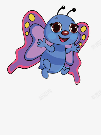 可爱的小蜜蜂png免抠素材_新图网 https://ixintu.com 动物 卡通 可爱 紫色