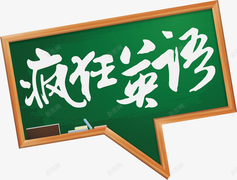 疯狂英语矢量图ai免抠素材_新图网 https://ixintu.com 卡通 对话框 手绘 疯狂英语 矢量图