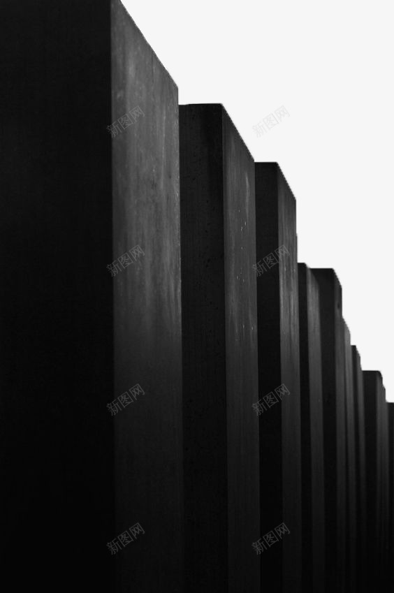 黑色建筑群png免抠素材_新图网 https://ixintu.com 两面 建筑 极简 黑色