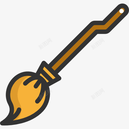 扫帚图标png_新图网 https://ixintu.com 万圣节 女巫 恐怖 恐惧 扫帚