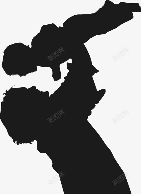 父亲节剪影矢量图eps免抠素材_新图网 https://ixintu.com 剪影 父亲节 矢量图