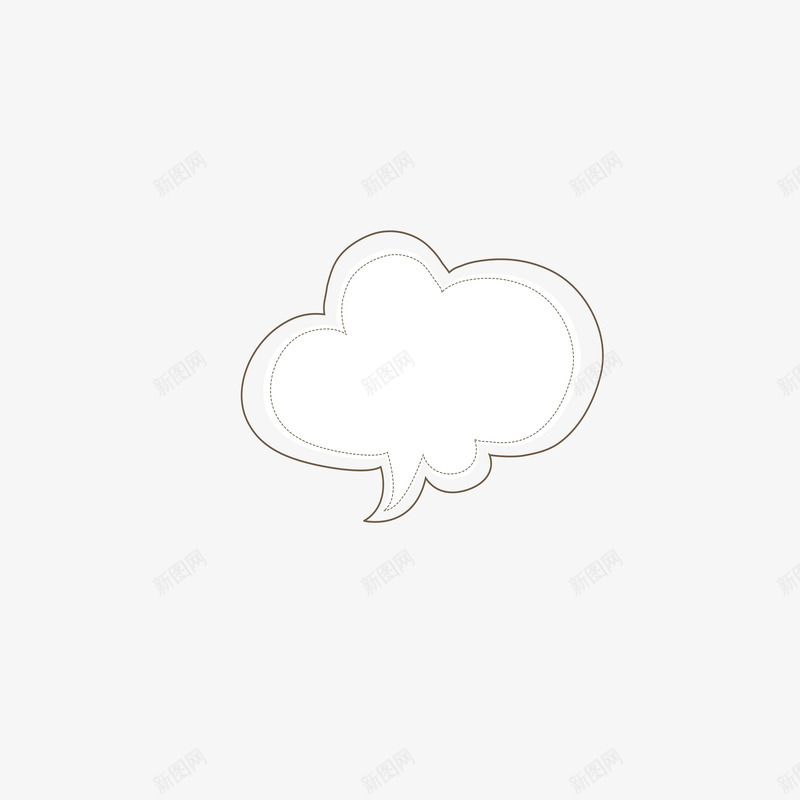 文字对话框png免抠素材_新图网 https://ixintu.com 可爱边框 韩式边框