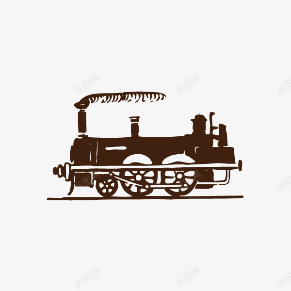 火车蒸汽火车复古矢量图ai免抠素材_新图网 https://ixintu.com 复古 火车 蒸汽火车 矢量图