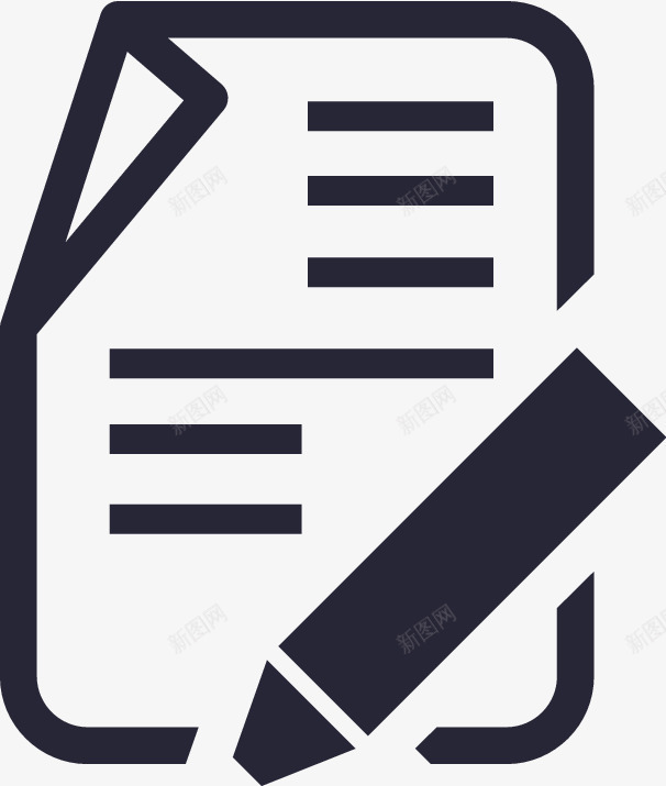 手绘黑色信纸图标png_新图网 https://ixintu.com 信纸 图标 黑色