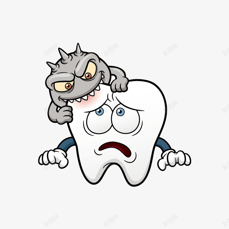 恐怖手绘牙齿啃食png免抠素材_新图网 https://ixintu.com 恐怖 牙齿