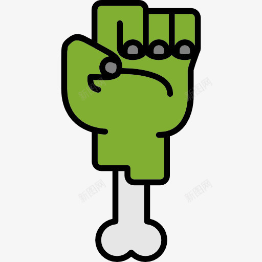 一方面图标png_新图网 https://ixintu.com 万圣节 僵尸 恐怖 恐惧 手