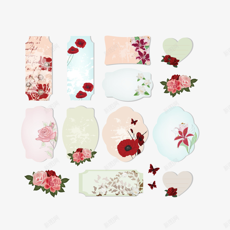 卡通花朵吊牌png免抠素材_新图网 https://ixintu.com 卡通 吊牌 手绘 手绘花朵
