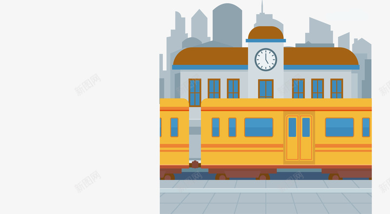 高铁火车站png免抠素材_新图网 https://ixintu.com 火车 火车站 高铁站