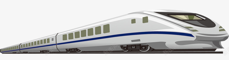 手绘行驶的高速火车png免抠素材_新图网 https://ixintu.com 手绘 火车 行驶 高速