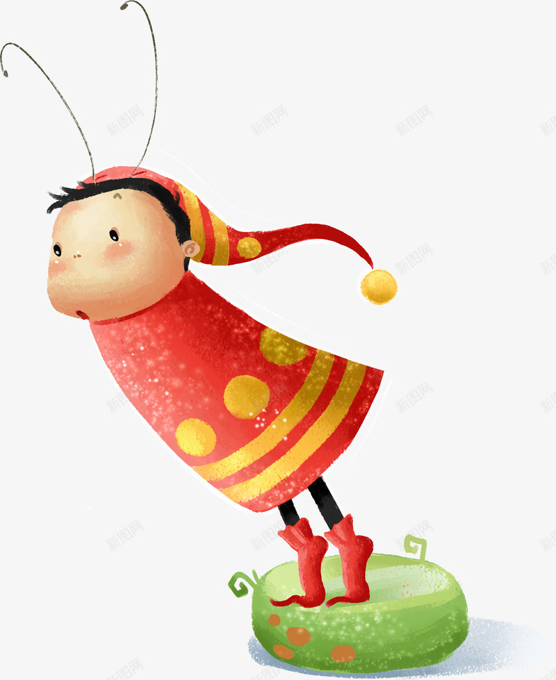 手绘红色忧郁蜜蜂png免抠素材_新图网 https://ixintu.com 忧郁 红色 蜜蜂