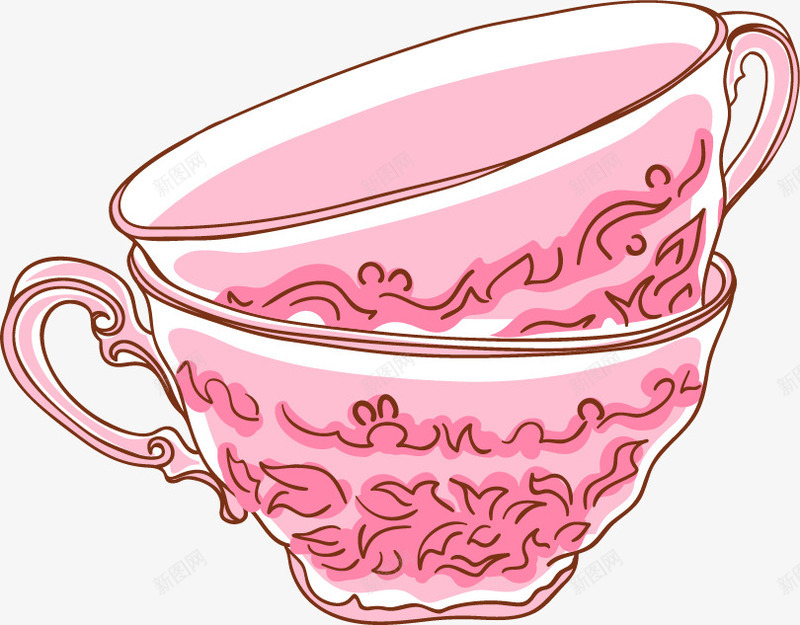 卡通粉色可爱公主范茶具茶杯png免抠素材_新图网 https://ixintu.com 公主范 卡通 可爱 粉色 茶具 茶杯