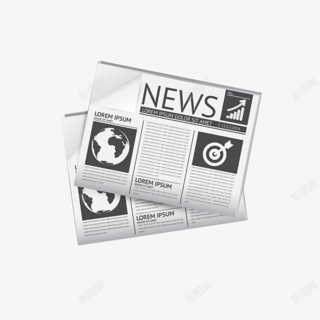 卡通手绘旧报纸png免抠素材_新图网 https://ixintu.com NEWS 卡通 手绘 新闻 旧报纸