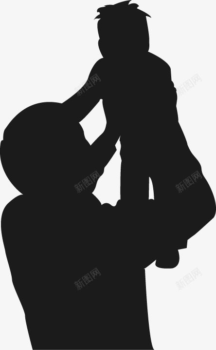 父亲节剪影矢量图eps免抠素材_新图网 https://ixintu.com 剪影 父亲节 矢量图