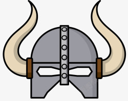 古代牛角样式头盔素材