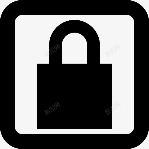 文件锁图标png_新图网 https://ixintu.com 安全 广场 挂锁 按钮 文件 界面 象征 锁