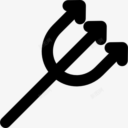 三叉戟图标png_新图网 https://ixintu.com 恐怖 恐怖的恶魔 武器 魔鬼
