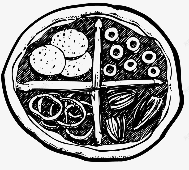 餐饮美食披萨手绘图形png免抠素材_新图网 https://ixintu.com 手绘图形 披萨 餐饮美食
