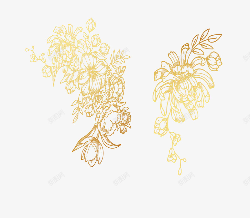 金色花边纹样png免抠素材_新图网 https://ixintu.com 华丽花纹 纹样 纹样花边 花边 花边纹样 金色