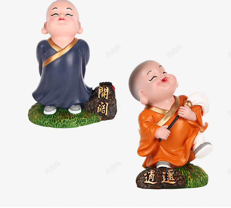小和尚摆件开阔逍遥png免抠素材_新图网 https://ixintu.com 产品实物 人物 光头小和尚 古代 摆设 玩偶摆件
