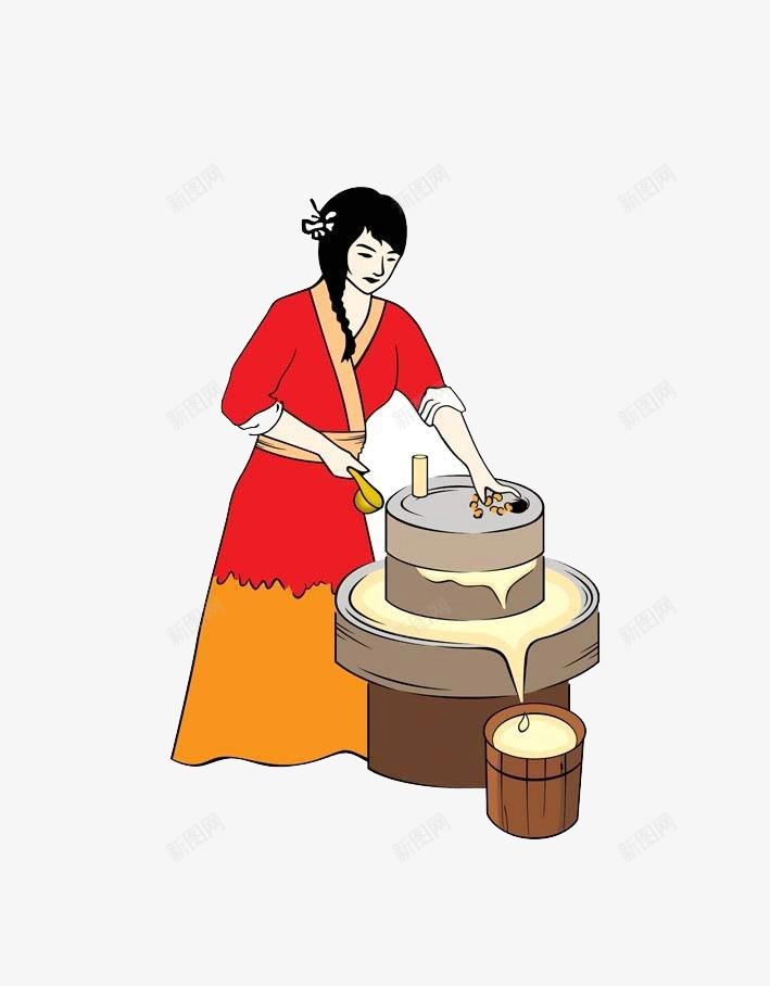 豆腐的制作工艺卡通png免抠素材_新图网 https://ixintu.com 制作工艺 卡通 古代制作豆腐流程图 图片 豆腐