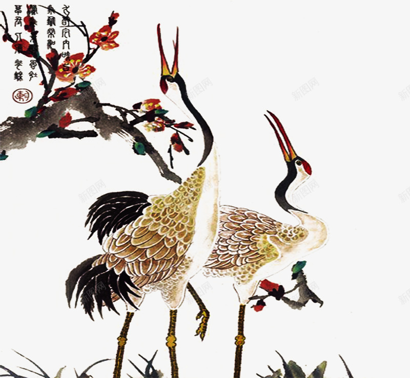 喜鹊样式中国风建筑宣传png免抠素材_新图网 https://ixintu.com 喜鹊 国风 宣传 建筑 样式