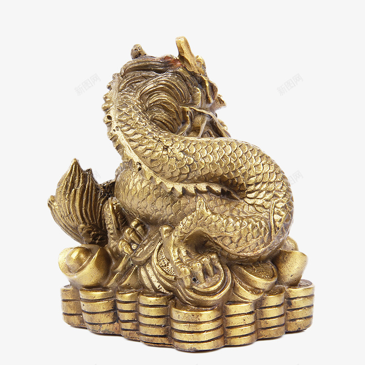 招财进宝png免抠素材_新图网 https://ixintu.com 开运风水 摆件 金币 龙