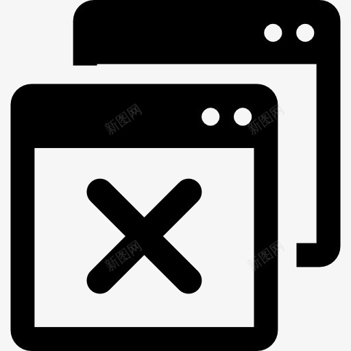 关上窗户图标png_新图网 https://ixintu.com Windows界面 交叉 基本的应用程序 窗口关闭 符号
