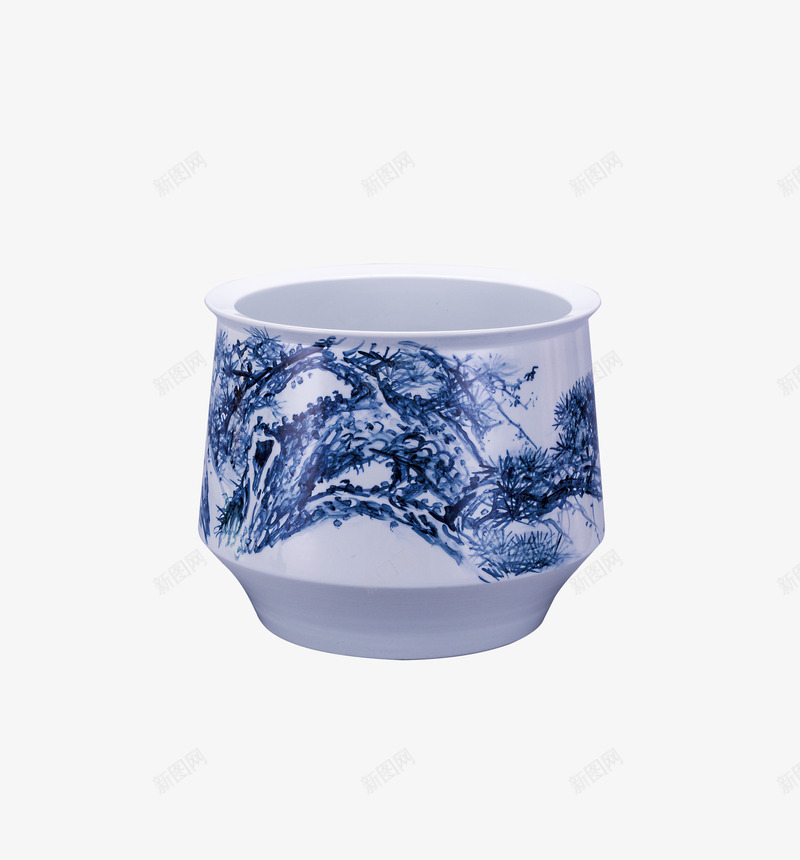 实物水墨画青花瓷器摆件png免抠素材_新图网 https://ixintu.com 客厅玄关装饰 工艺品 摆件 景德镇 瓷器 瓷缸 陶瓷 青花瓷器