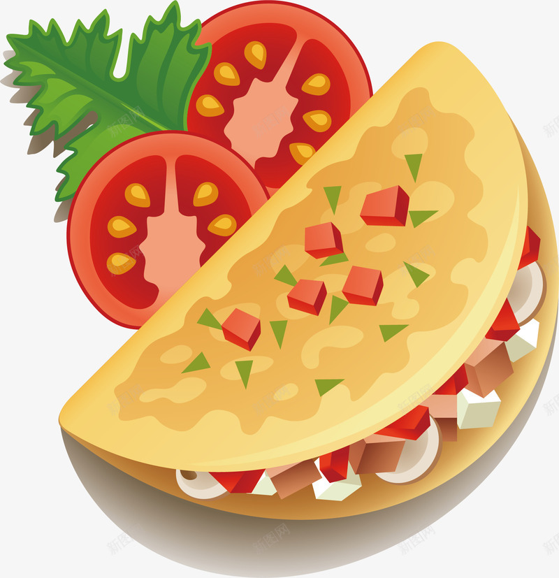 煎饼吃饭扁平图标png_新图网 https://ixintu.com 卡通 卡通煮饭图标 吃饭扁平图标 披萨 米饭图标 米饭图标图标 饭图标