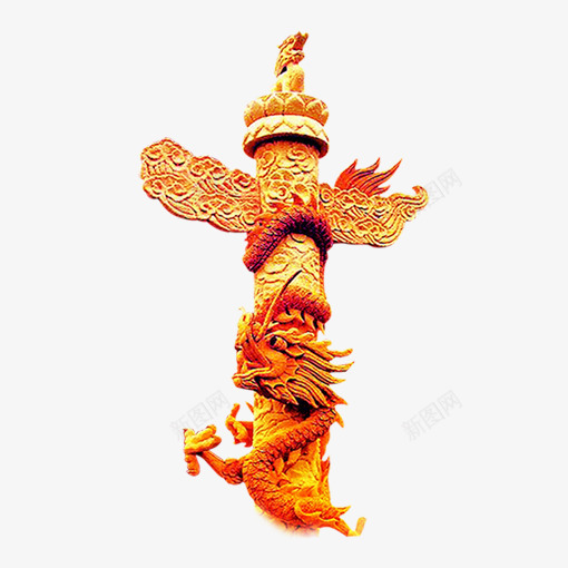 金色纹理华表元素png免抠素材_新图网 https://ixintu.com 七七事变 光泽 创意 建筑 纹理 装饰 质感 金色