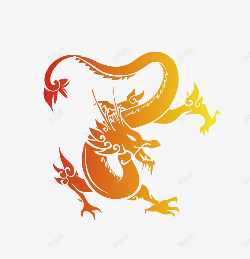 龙行png免抠素材_新图网 https://ixintu.com 中国 元素 象征 龙