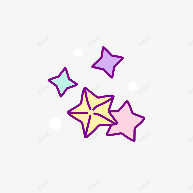 卡通可爱的星星矢量图eps免抠素材_新图网 https://ixintu.com 卡通小星星 可爱的小星星 小星星 小清新 描边的星星 星星 矢量图
