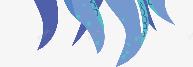 章鱼矢量图ai免抠素材_新图网 https://ixintu.com 卡通动物 卡通手绘 水彩画 章鱼 装饰图案 矢量图