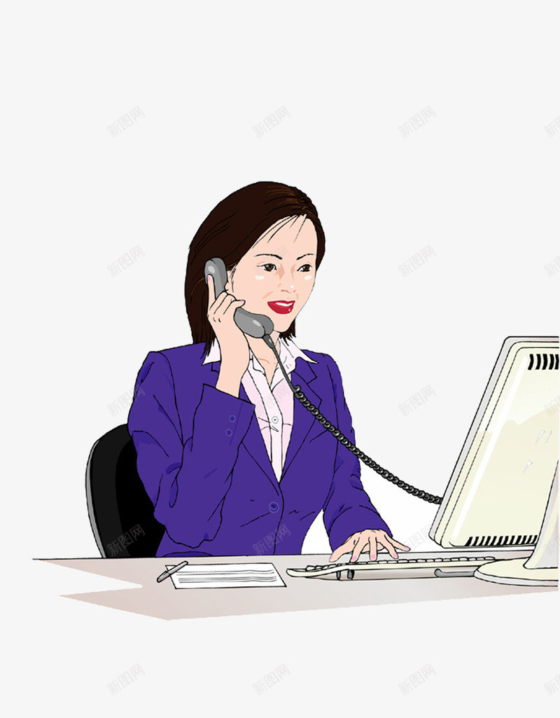 卡通销售精英人物png免抠素材_新图网 https://ixintu.com 业务 商务白领 白领 销售员 销售精英卡通人物