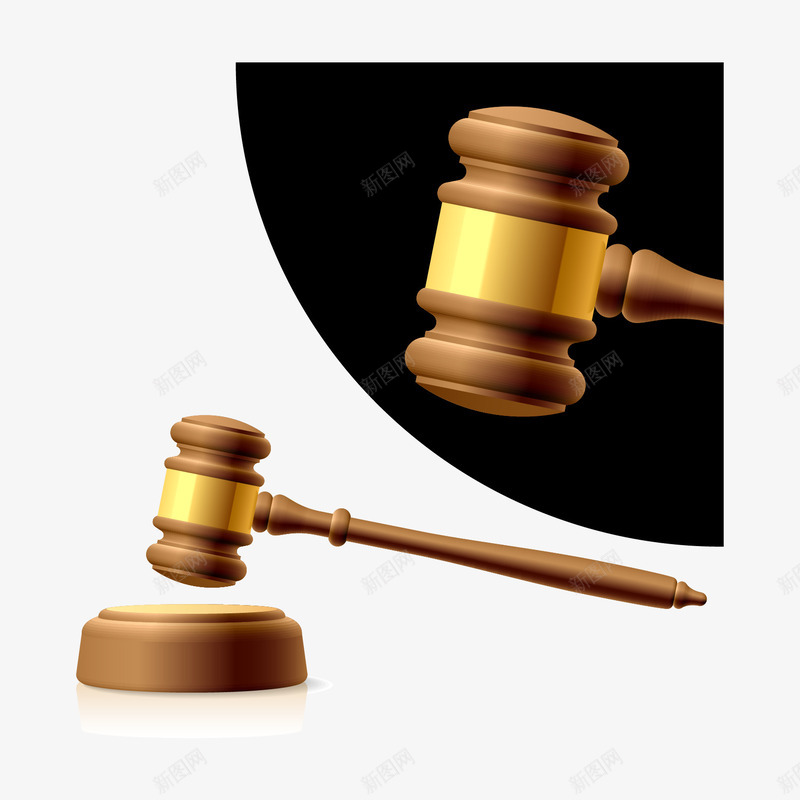公平法官锤png免抠素材_新图网 https://ixintu.com 公平 法官锤 装饰图案 金黄色