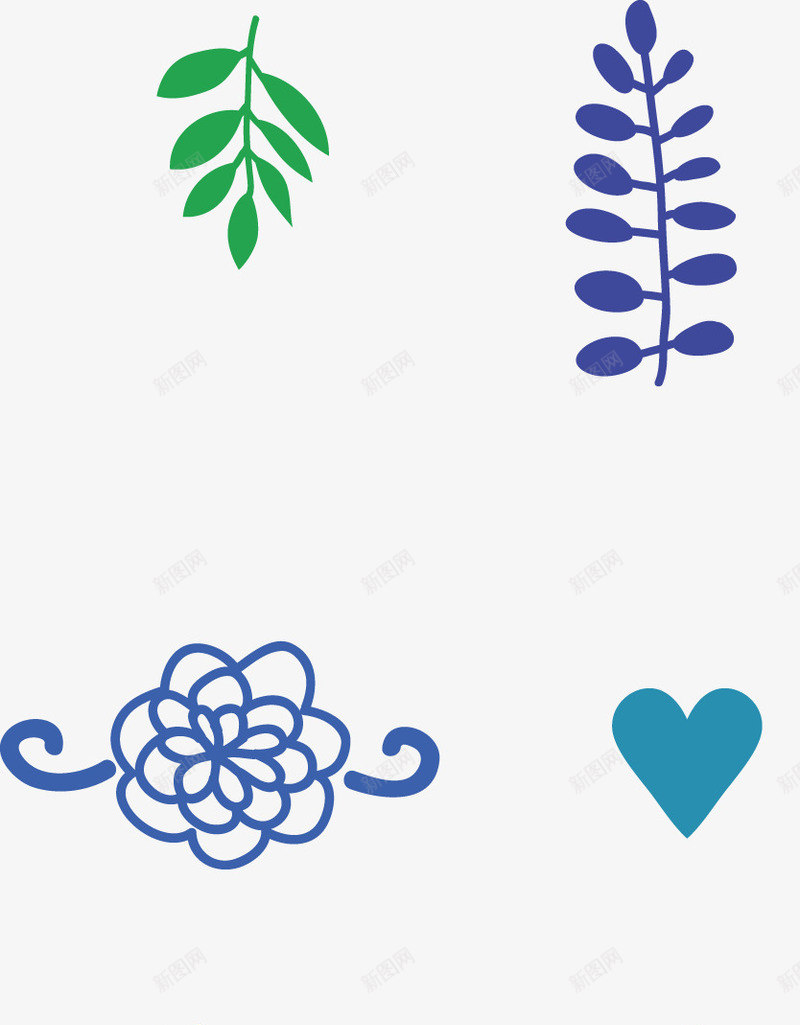 创意植物边框背景图png免抠素材_新图网 https://ixintu.com 小花 文理 枝叶 绿色 背景