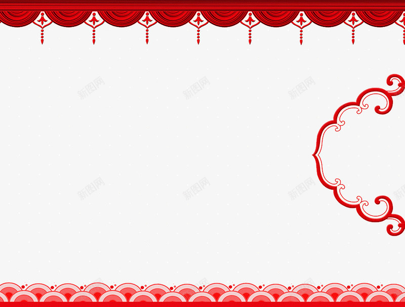 中国风元素png免抠素材_新图网 https://ixintu.com 吊坠 红色 花纹